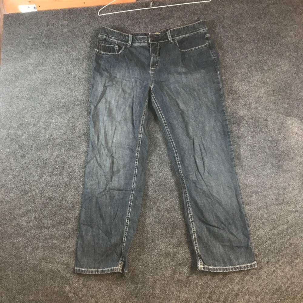 Heritage Denim by Bass Cropped Jeans Womens 10 (Fits 33x25) Blue Denim Cotton